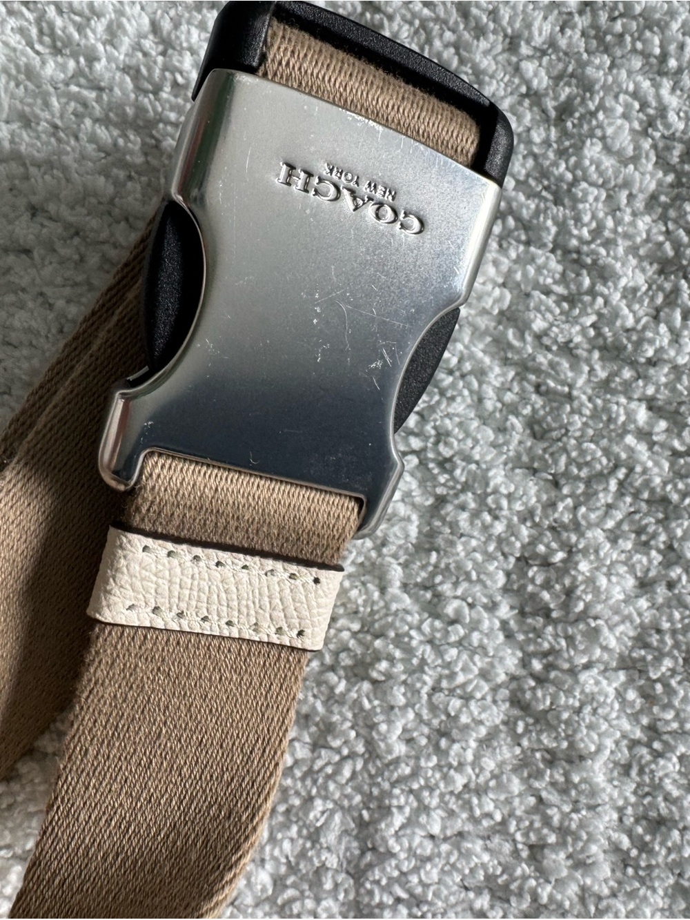 Coach Cream Leather Crossbody Belt Bag - Picture 4 of 7